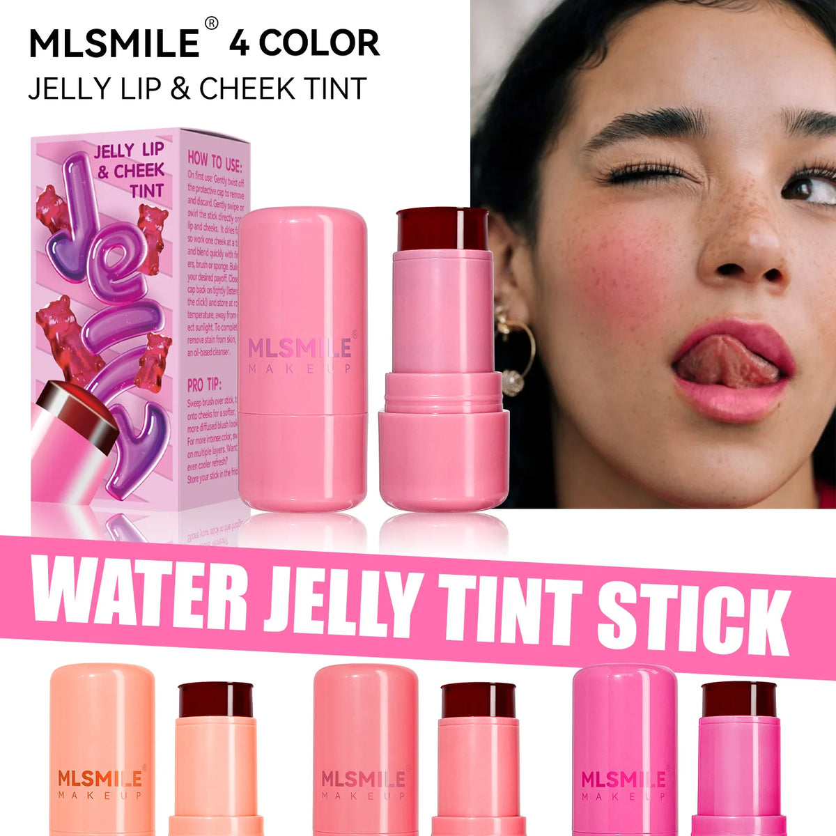 Water Jelly Tint Lip & Cheek Stick – Sheer Gloss Stain