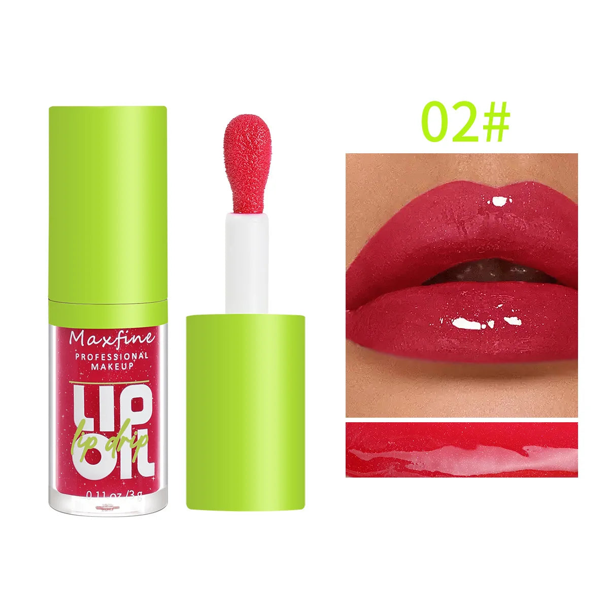 02 Color Waterproof Long-Lasting Liquid Lip Gloss