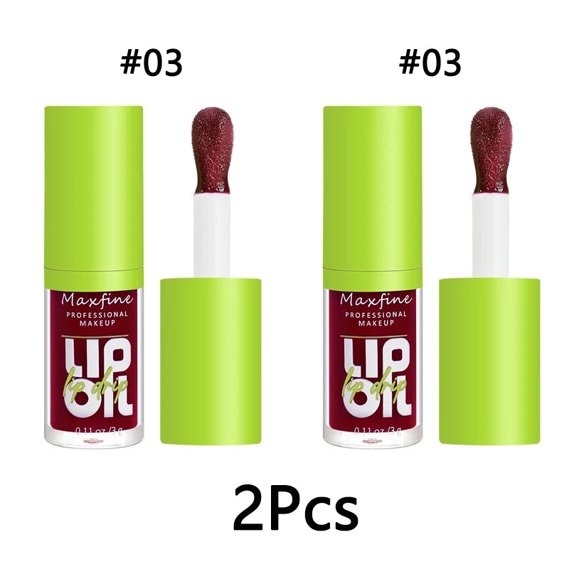 2Pcs-03 Color Waterproof Long-Lasting Liquid Lip Gloss
