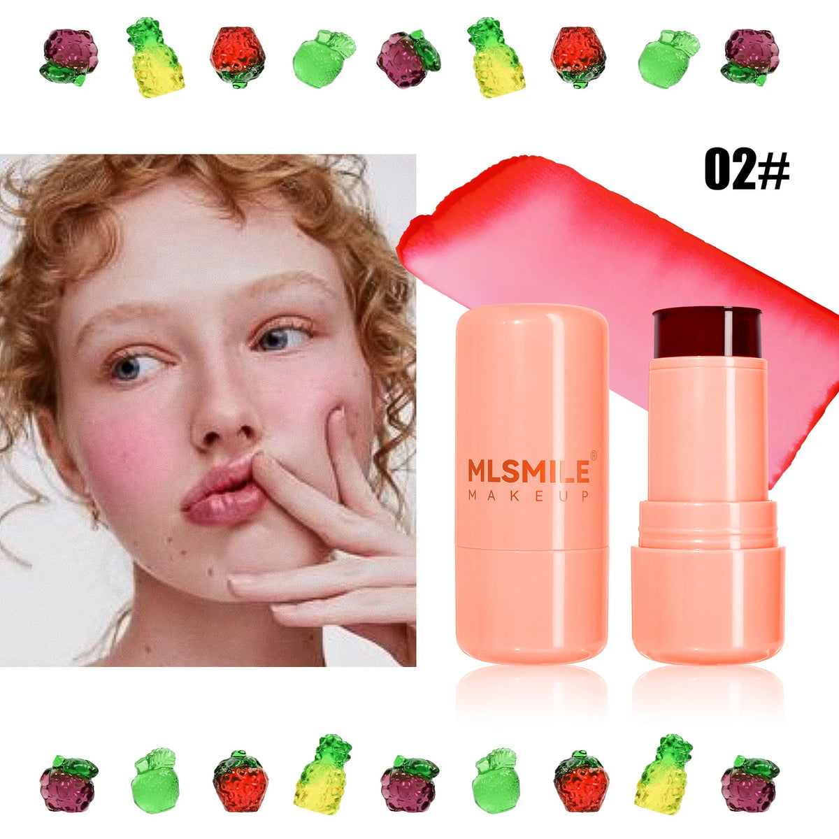 02 Color Water Jelly Tint Lip & Cheek Stick – Sheer Gloss Stain