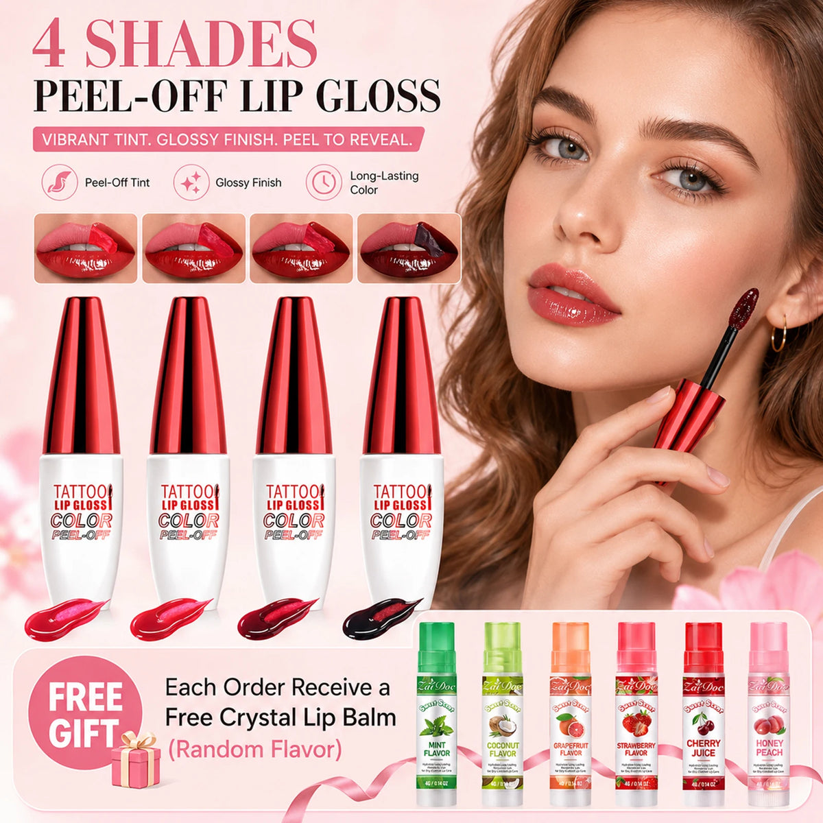 Peel Off Lip Stain Set – Long-Lasting Matte Tint