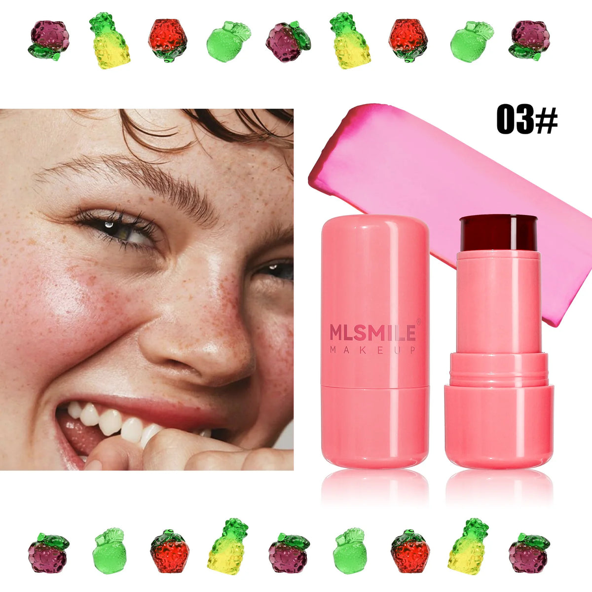 03 Color Water Jelly Tint Lip & Cheek Stick – Sheer Gloss Stain