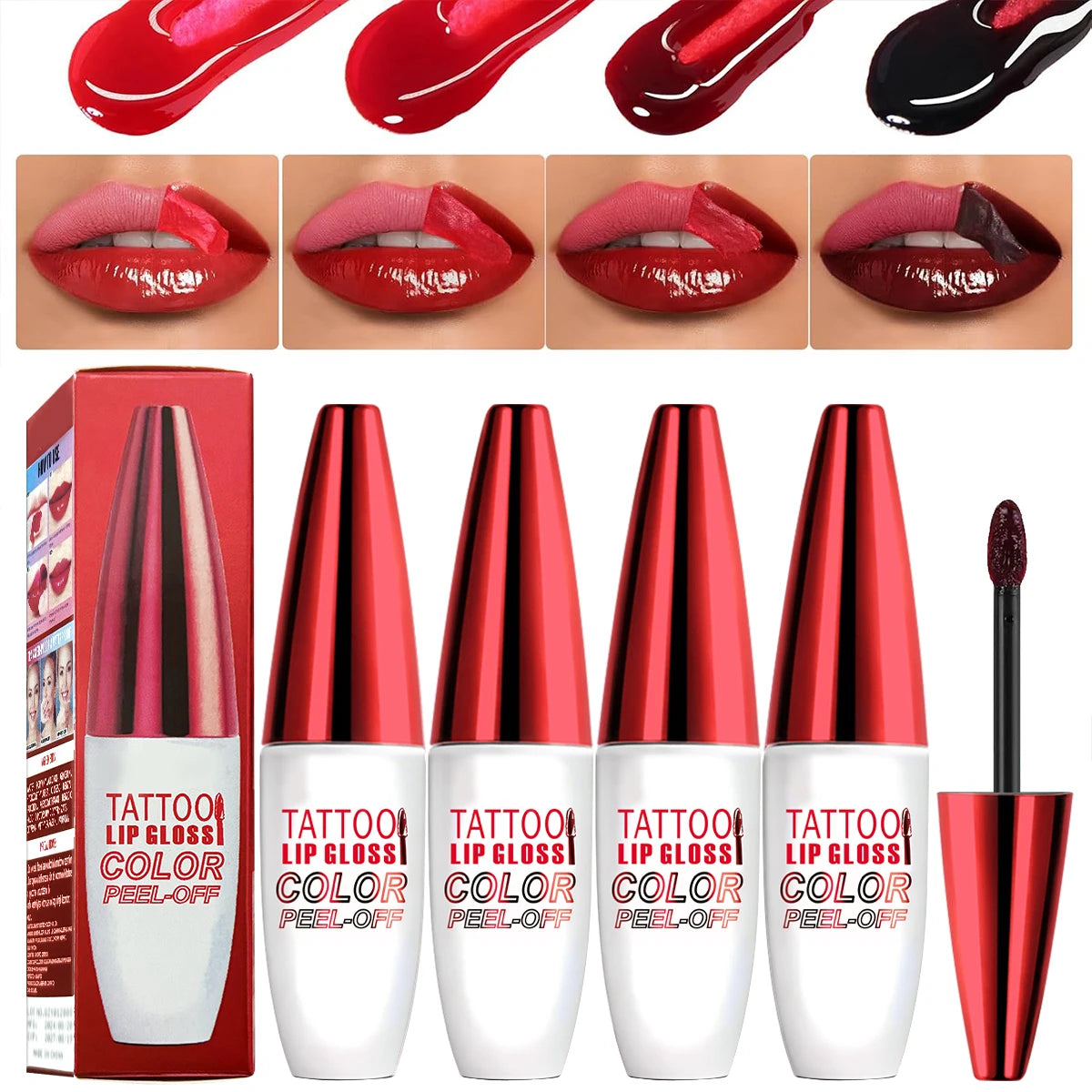 Peel Off Lip Stain Set – Long-Lasting Matte Tint